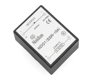 Naidian 10A (SSR) Ndg1-5 Solid State Relay Current 10A Color Silvery Size Miniature Model NO. NDG1-5 Trademark Naidian Certifications CE - Naidian Group Co., Ltd. - China