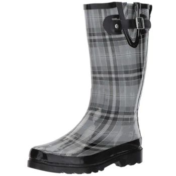 Ladies Women's Printed Waterproof Rubber Boots with Buckle - Hangzhou Centralstar Sporting Goods Co., Ltd. - China