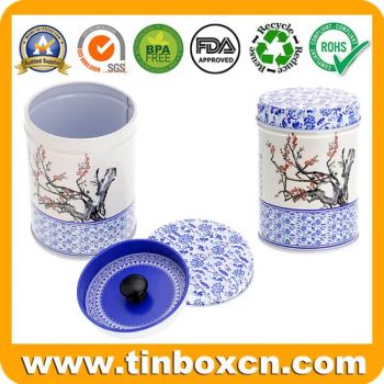 Double Cover Tea Canister Container Food Caddy Storage Jars Tin - Brilliant Tin Box Manufacturing Co., Ltd. - China