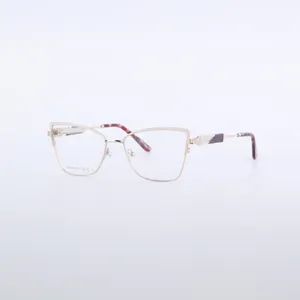 Myopia Optical Lunettes Gun & White Stainless Women Eyeglasses Frames - Wenzhou Tailun Glasses Co., Ltd - China