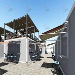 Cbox New Design Commercial Food Street Snack Bar Modular Prefab House Container Shop - Guangdong Cbox Co., Limited. - China