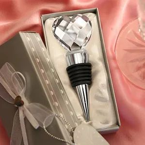 Fashionable Wedding Gift Crystal Heart-Shaped Bottle Wine Stoppers - Zhejiang Pujiang Jingsheng Crystal Co., Ltd. - China