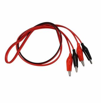 Testing Lead Wire Pair With Crocodile Clips (Red+black)-1meter - TECHNOBERRY - India