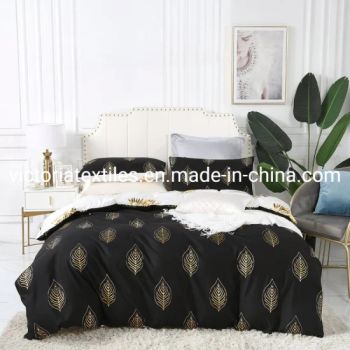 Duvet Cover Set - Black Duvet Cover Queen Size, Classic Patterned Queen Size Duvet Cover, Luxury Jacquard Home Duvet Cover with 2 Pillow Shams - Nantong Victoria Import and Export Co., Ltd. - China