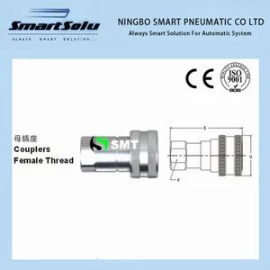 Kzbss Series Hydraulic Quick Couplings(Stainless Steel Origin China Trademark SMT Model NO. KZBSS-SF Materials Carbon - Ningbo Hi-Tech Smart Machinery Co., Ltd. - China