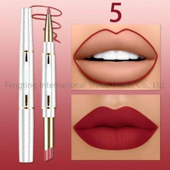 Custom 2 in 1 Lipstick Lip Liner Long Lasting Waterproof Matte for Women Korean Cosmetics Beauty Make up Fade Resistant Double-Head Lip Liner - Fengting International Trade (Yiwu) Co., Ltd. - China