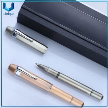 High Quality Classic13.5cm Bronze Ball Pen, Customize Logo Business Pocket Pen - Dongguan Unique Pins & Gifts Co., Ltd. - China