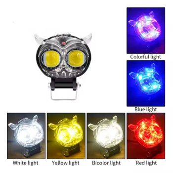 Wholesale Owl Laser Lamp Car Dual Color External Working Light Auxiliary Spotlights - Guangzhou Hexiangrun Electronic Technology Co., Ltd - China