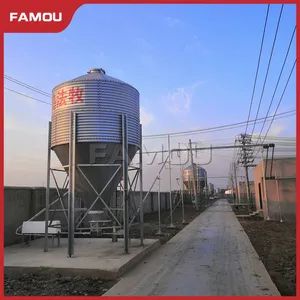 Famou Pig Farming Equipment 2.9-34.3 Tonnage High Output Assembly Grain Storage Galvanized Steel Silo for Feed System - Qingdao Famou Machinery Co., Ltd. - China