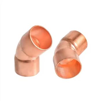 Custom Short Radius 45 Degree Copper Elbow Soldering Fittings for Plumbing and Heating Pipe Components Copper Press Fit Fitting - Qingdao Marink Enterprise Co., Ltd. - China