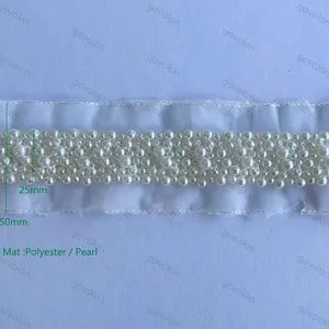 Elegant Beaded Lace Trim for Custom Fashion Design Projects Trpe Webbing - Guangzhou Govolon Trade Co., Ltd. - China