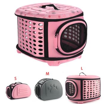 Travel Pet Bag Cat Flower Carriers Bags Breathable Pink Folding Small Dog Outdoor Shoulder Bag Folding Cats Carrying - Fuzhou Haomin Imp. & Exp. Co., Ltd. - China