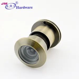 Zinc Alloy or Brass Door Eye Door Viewer Display φ16mm Material Brass Warranty 1 Year Type Traditional Angle 220 Degree Model NO. DV-004 - S.R.I Hardware Company Limited - China