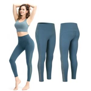 Wholesale Womens Buttery Soft Leisure Athletic Apparel Slimming Gym Leggings with Mesh Insert, Plus Size Pilates Tights Fitness Yoga Pants for Workout Running - DONGGUAN TIANCHEN GARMENT TECHNOLOGY CO., LTD. - China
