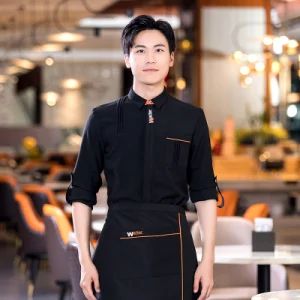 Custom Long-Sleeved Shirt Catering Waiter Work Clothes Hotel Uniforms - Guangzhou Yuchen Clothing Co., Ltd - China