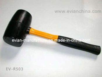 Rubber Hammer with Fiberglass Handle (EV-R503) Origin China Trademark EVIAN Model NO. EV-R503 Production Capacity - Evian Manufacture Co., Limited - China