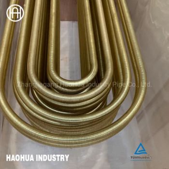 U Type Copper Low Fin Tubes Copper Finned Pipes for Cooling Heat Exchanger - Zhangjiagang HaoHua Industry Pipe Co., Ltd. - China