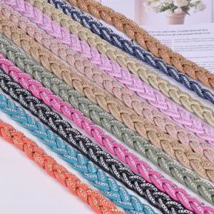 Wholesale Sequin Embroidery Fashion Sequins Fabric Women Accessories Shoe Bag Straps - Nantong Javian Textile Co., Ltd - China