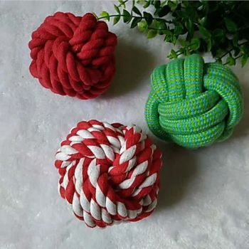 Pet Accessories Cotton Rope Dog Toys Pet Chew Ball Dog Teeth Cleaning Toys - Suzhou Becpet E-commerce Co.,Ltd. - China