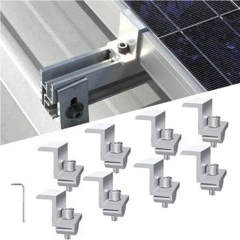 Roofing Sheet Solar Mounting Modules Rails Clamps Hooks Kit OEM Allowed Origin China HS Code 730890 Surface Anodized Trademark - Xiamen Taohong Technology Co., Ltd. - China