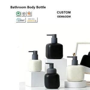 Travel Size Portable Press Pump Bathroom Ceramic Bottle for Business Trip Shampoo - Quanzhou Comain Ceramic Co., Ltd - China