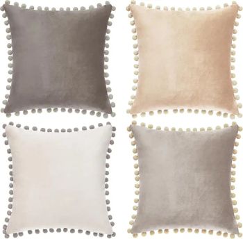 Soft Velvet Decorative Cushion Covers with Trendy POM-Poms for Cozy Interiors - Ningbo Zreo Import and Export Co., Ltd. - China