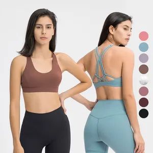 High Quality Yoga Tops Gym Wear Clasp Criss-Cross Strappy Sports Bras - Xiamen Evaricky Trading Co., Ltd. - China