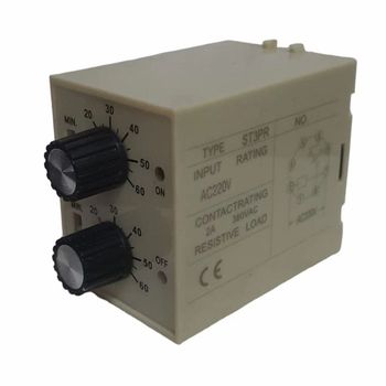 Plug In Type Reverse Forward Timer, 2A Rated Current 2A Type Analog, St3pr Load Type Resistive Rated Voltage AC220V Material ABS - Braaas International - India