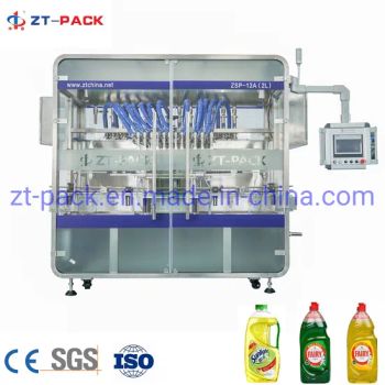 Automatic Servo Pressure Linear Type Shampoo Filling Machines Liquid Soap Filling Machine - Jiangsu Zhongtai Packing Machinery Co., Ltd. - China
