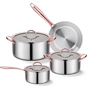 OEM ODM Wholesale Stainless Steel Cookware Frying Pan Pot Kitchenware Cooking Nonstick Saucepan Sets - Changsha Chengtong Technology Co., Ltd. - China