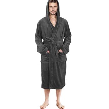Hooded Fleece Plush Coral Fleece Adjustable Waist Belt Long Bathrobe - Texpro Co., Ltd. - China