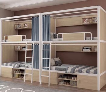 Complete Quadruple Cabin Beds for Dorms with Private Storage Units - Foshan Galaxy School Furniture Co., Ltd. - China