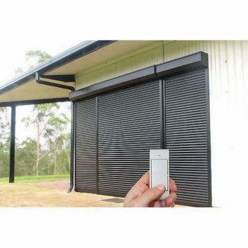 Full Height Remote Operated Rolling Shutter Style Full Height Position Exterior Features Rust Proof Material Mild Steel Brand Trinity - Trinity Tecsolutions - India