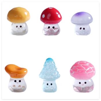 House Decoration Artificial Miniatures Action Figures Figurine Sculpture Plants Mini Mushroom - Guangzhou Dikina Crafts Co., Ltd - China