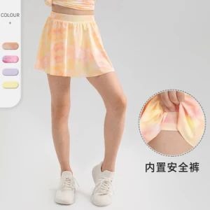 Girls Sports Skirt Yoga Dance Fitness Running Tennis Nylon+Spandex Pure Colour 1Y MOQ100 - Xiamen Mega Garment Co., Ltd. - China