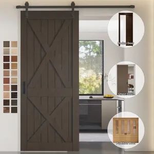 Yohome 5-Year Warranty Moisture-Proof Solid Core Wood Barn Door Style Shower Doors Barn Door Kit for High-End Residence Project - Guangdong Yohome Industrial Co., Ltd - China