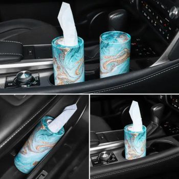 Cylinder Car Tissues Round Facial Tissues Boxes Travel Cylinder Cube Holder - Shenzhen Telling Commodity Co., Ltd. - China