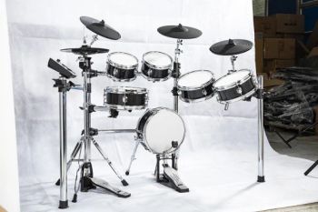 Custom Electric Drum Set Compact 10 Piece Electronic Drum Kit Dualzone Mesh Head Snare and Cymbal Pad with Choke 467 Sound 50 Drum Kits - Shenzhen Grand Technology Co., Ltd. - China