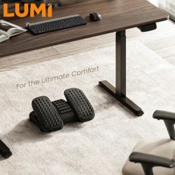 Ergonomic Foot Rest Under Desk Adjustable Massage Footrest with Split Pedals & Rollers - Lumi Legend Corporation - China