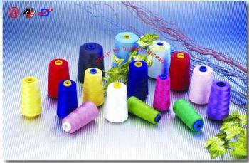 Polyester Sewing Thread for Durable Stitching Origin Ningbo China Pattern Dyed, Bleached Material 100% Polyester Trademark Dunhuang brand, - Huamei Thread Co., Ltd. - China