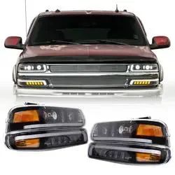 LED Headlights for 1999-2002 Chevy Silverado 1500 Accessories Headlight for Chevrolet Silverado 2500 HD 3500 Suburban Tahoe - Shenzhen Gluheit Technology - China