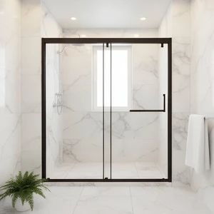 8mm Gun Metal Color Square Shower Enclosure Sliding Door Shower Cabin - Qingzhou Meida Decoration Engineering Co., Ltd. - China