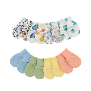 High Quality Wholesale 100 Cotton Knitted Custom Color Newborn Baby Mittens - Keenago Holdings Limited - China