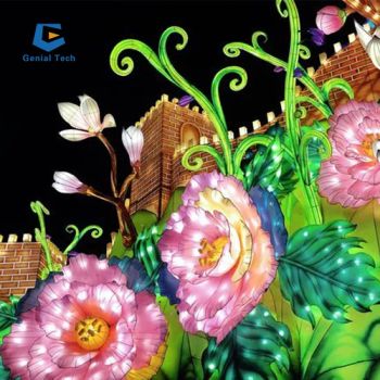 Festival Lantern Factory Chinese Spring Tradition Lanterns Flower Silk Lanterns - Sichuan Genial Technology Co., Ltd. - China