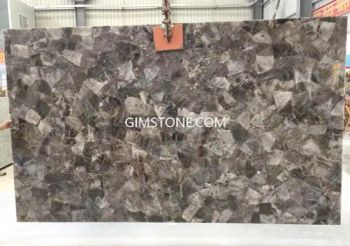Translucent Backlit Gemstone Semi-Precious Stone Smoke Quartz Grey Fluorite for Tiles/Slabs/Countertop/Fireplace/Wall Panels/Feature Wall/Tub Deck - GIM STONE CO., LTD. - China