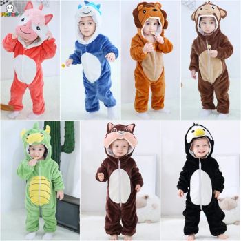 Warm Infant Pajamas Overall Jumpsuits Soft Flannel Animal Baby Romper with Hoods - Skylark Network Co.,Ltd. - China