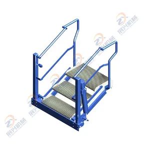 Heavy Duty Carbon Steel Folding Stairs with Anti Slip Steps - Lianyungang Zhanxing Machinery Co., Ltd. - China