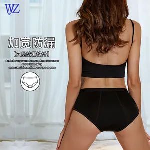Plus Size Sexy Nude Washable Breathable 4 Layer Leak Proof Menstrual Cycle Period Panties Underwear for Women - Dongguan weiyizao import and Export Co., Ltd. - China
