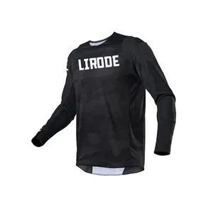 Custom Black Men's Quick Dry Mountain Cycling Shirts Long Sleeve Best BMX MTB off- Road Motocross Downhill Bike Jersey Supplier - Guangzhou Sanliansan Sports Goods Co., Ltd. - China