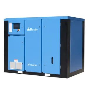 75HP 55kw Energy Saving Industrial Two Stage Screw Air Compressors - Shanghai Rocky Machinery Co., Ltd. - China